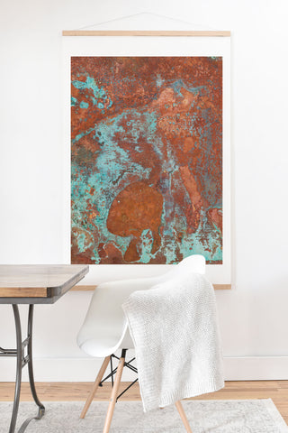 PI Photography and Designs Tarnished Metal Copper Texture Art Print And Hanger