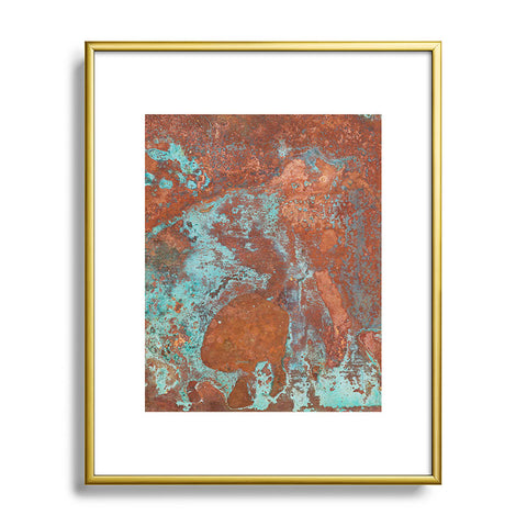 PI Photography and Designs Tarnished Metal Copper Texture Metal Framed Art Print