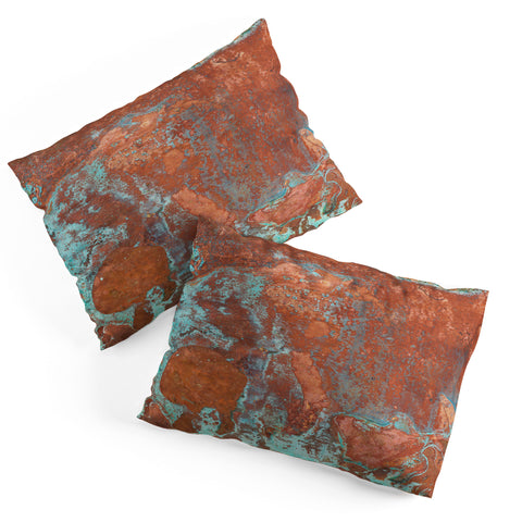 PI Photography and Designs Tarnished Metal Copper Texture Pillow Shams