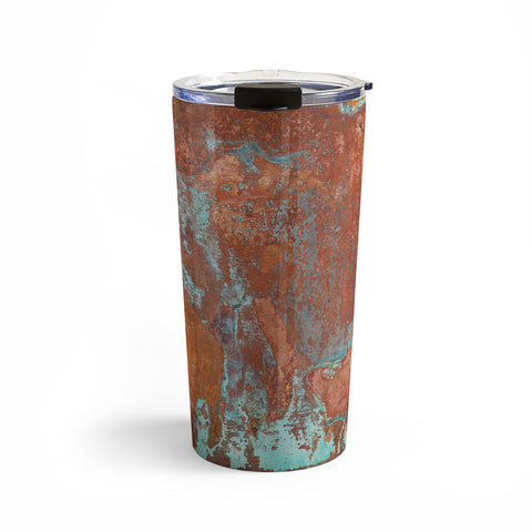 PI Photography and Designs Tarnished Metal Copper Texture Travel Mug