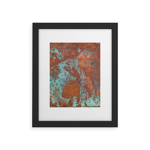 PI Photography and Designs Tarnished Metal Copper Texture Framed Art Print