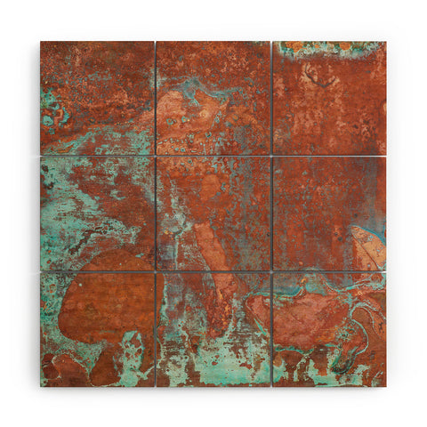 PI Photography and Designs Tarnished Metal Copper Texture Wood Wall Mural