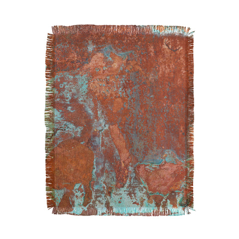 PI Photography and Designs Tarnished Metal Copper Texture Throw Blanket
