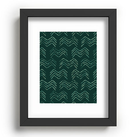 PI Photography and Designs Tribal Chevron Green Recessed Framing Rectangle