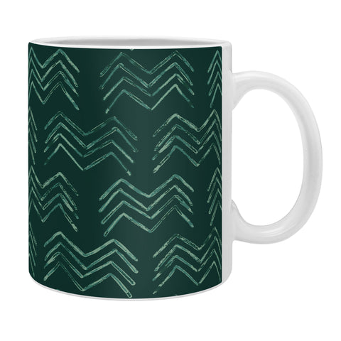 PI Photography and Designs Tribal Chevron Green Coffee Mug