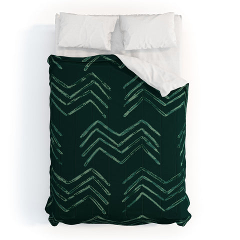 PI Photography and Designs Tribal Chevron Green Comforter