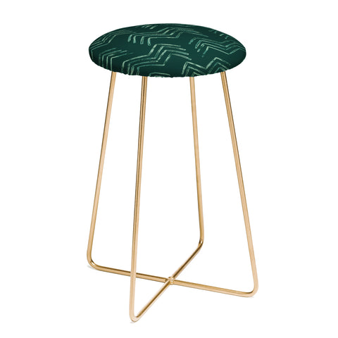 PI Photography and Designs Tribal Chevron Green Counter Stool