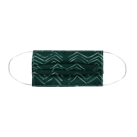 PI Photography and Designs Tribal Chevron Green Face Mask