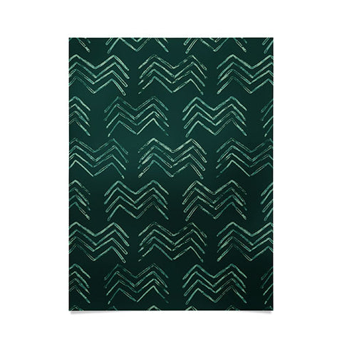 PI Photography and Designs Tribal Chevron Green Poster