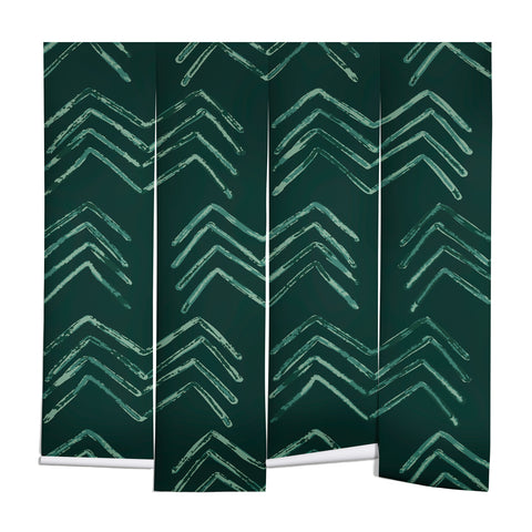 PI Photography and Designs Tribal Chevron Green Wall Mural