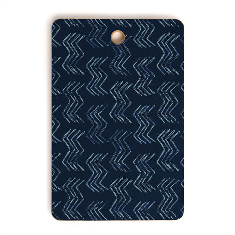 PI Photography and Designs Tribal Chevron Navy Blue Cutting Board Rectangle