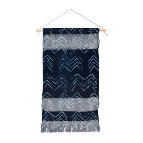 PI Photography and Designs Tribal Chevron Navy Blue Wall Hanging Portrait