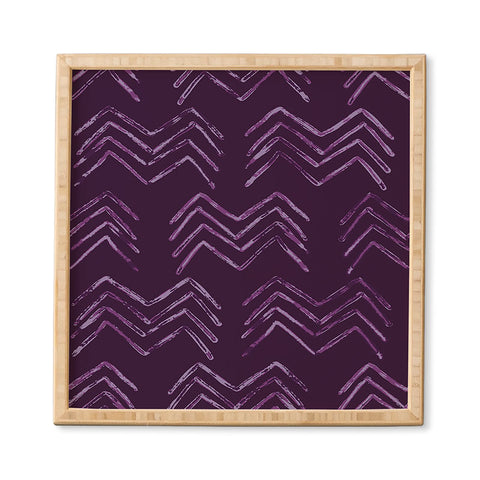 PI Photography and Designs Tribal Chevron Purple Framed Wall Art