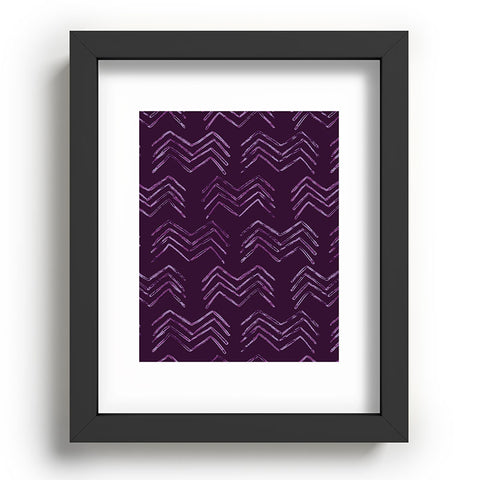 PI Photography and Designs Tribal Chevron Purple Recessed Framing Rectangle