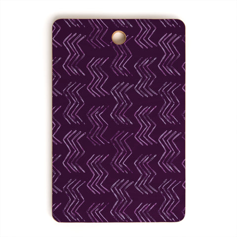 PI Photography and Designs Tribal Chevron Purple Cutting Board Rectangle