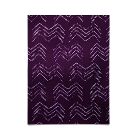 PI Photography and Designs Tribal Chevron Purple Poster