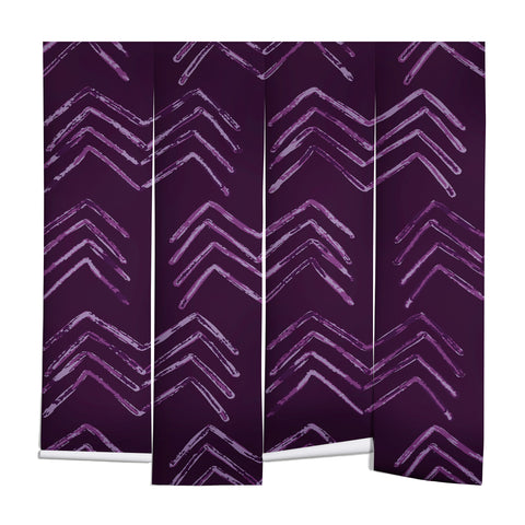 PI Photography and Designs Tribal Chevron Purple Wall Mural