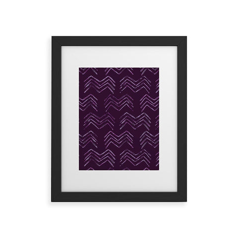 PI Photography and Designs Tribal Chevron Purple Framed Art Print