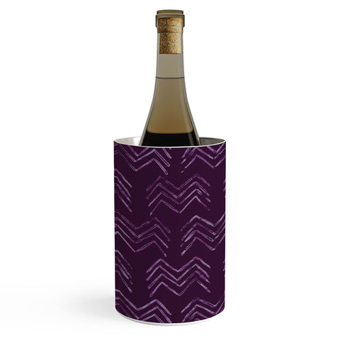 PI Photography and Designs Tribal Chevron Purple Wine Chiller