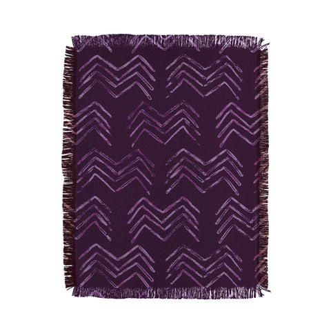 PI Photography and Designs Tribal Chevron Purple Throw Blanket