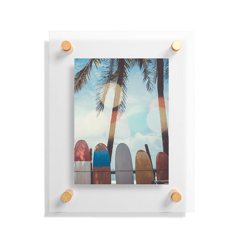 PI Photography and Designs Tropical Surfboard Scene Floating Acrylic Print