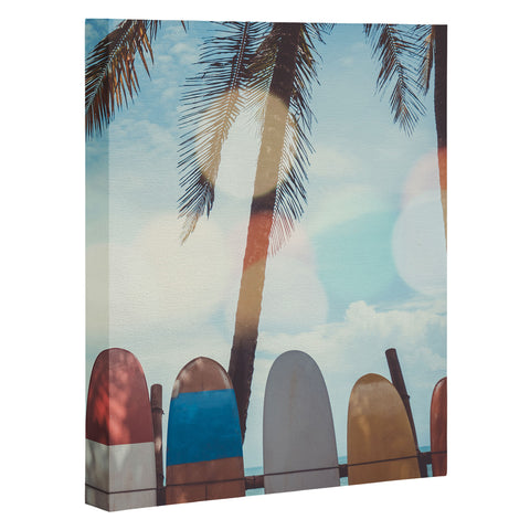 PI Photography and Designs Tropical Surfboard Scene Art Canvas