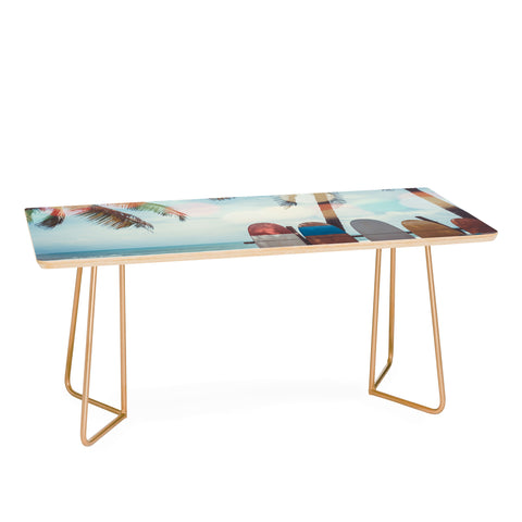 PI Photography and Designs Tropical Surfboard Scene Coffee Table