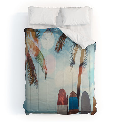 PI Photography and Designs Tropical Surfboard Scene Comforter