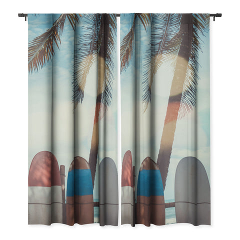 PI Photography and Designs Tropical Surfboard Scene Blackout Non Repeat