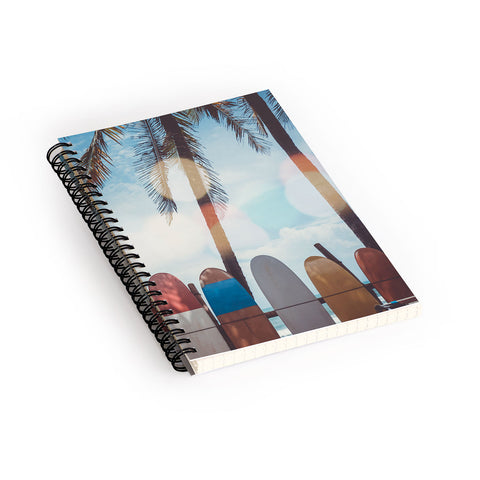PI Photography and Designs Tropical Surfboard Scene Spiral Notebook
