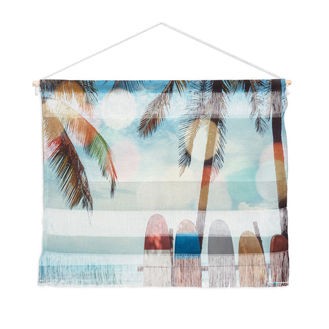 PI Photography and Designs Tropical Surfboard Scene Wall Hanging Landscape