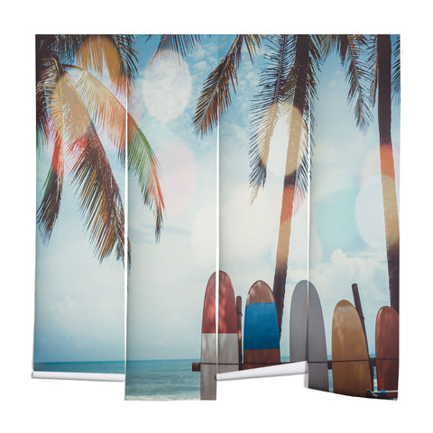 PI Photography and Designs Tropical Surfboard Scene Wall Mural
