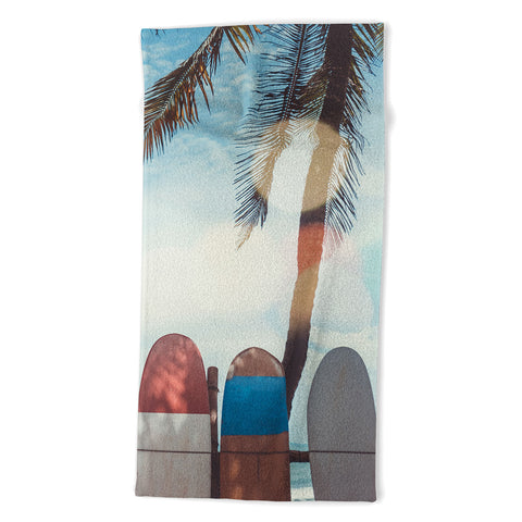 PI Photography and Designs Tropical Surfboard Scene Beach Towel