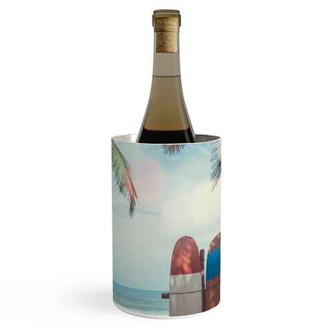 PI Photography and Designs Tropical Surfboard Scene Wine Chiller