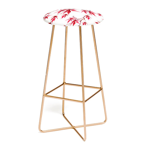 PI Photography and Designs Watercolor Japanese Maple Bar Stool