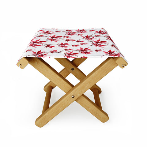 PI Photography and Designs Watercolor Japanese Maple Folding Stool