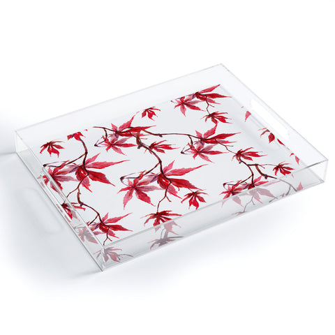 PI Photography and Designs Watercolor Japanese Maple Acrylic Tray