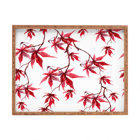 PI Photography and Designs Watercolor Japanese Maple Rectangular Tray