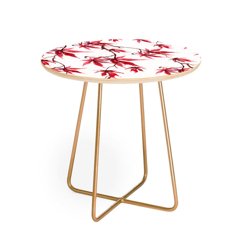 PI Photography and Designs Watercolor Japanese Maple Round Side Table