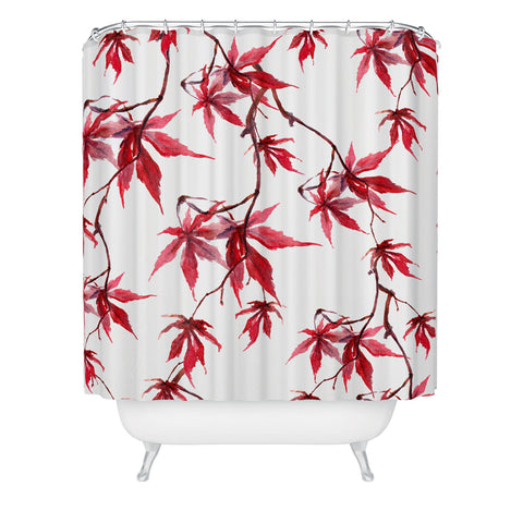 PI Photography and Designs Watercolor Japanese Maple Shower Curtain