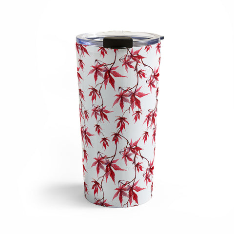 PI Photography and Designs Watercolor Japanese Maple Travel Mug