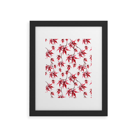 PI Photography and Designs Watercolor Japanese Maple Framed Art Print