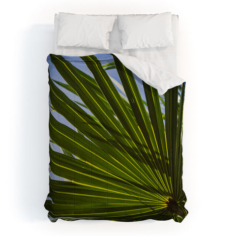 PI Photography and Designs Wide Palm Leaves Comforter
