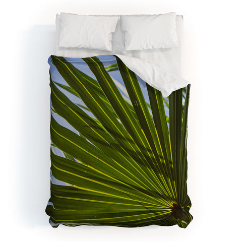 PI Photography and Designs Wide Palm Leaves Duvet Cover