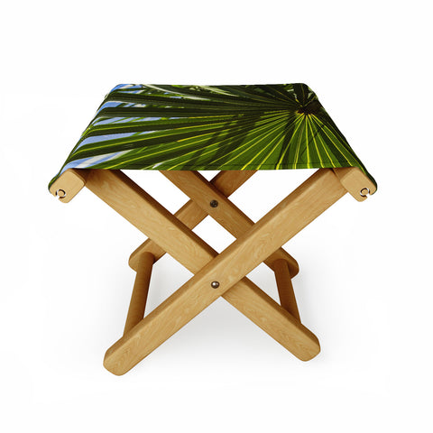 PI Photography and Designs Wide Palm Leaves Folding Stool