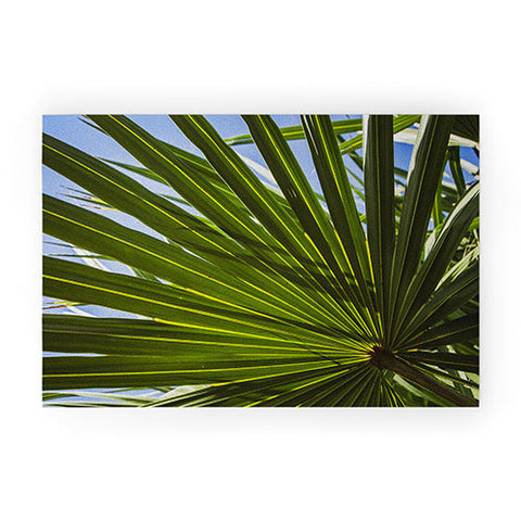PI Photography and Designs Wide Palm Leaves Welcome Mat