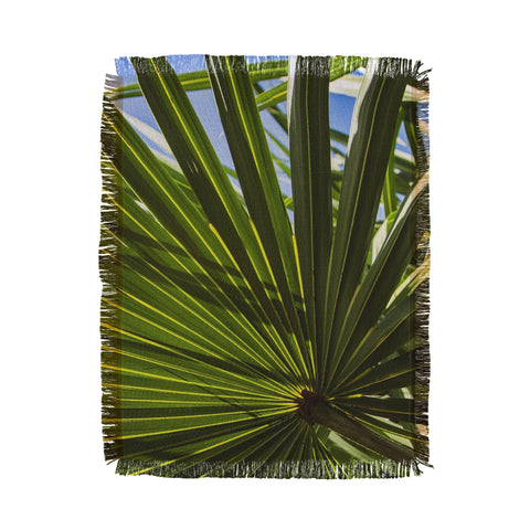 PI Photography and Designs Wide Palm Leaves Throw Blanket