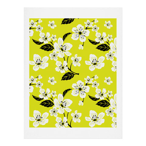 PI Photography and Designs Yellow Sakura Flowers Art Print