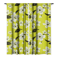 PI Photography and Designs Yellow Sakura Flowers Blackout Non Repeat