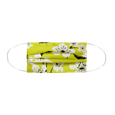 PI Photography and Designs Yellow Sakura Flowers Face Mask